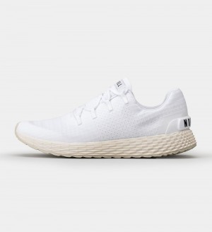 Men NOBULL ALLDAY Running Shoes White Ivory | QYOID-8267