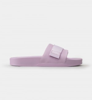 Men NOBULL Adjustable Slides Pastel Purple | ZSNOC-9624