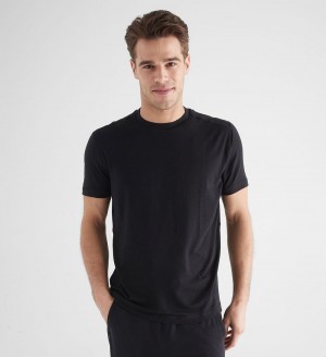 Men NOBULL Blended Merino Wool T-Shirt Black | ZLWSG-4026