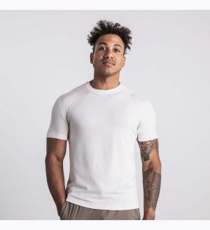 Men NOBULL Blended Merino Wool T-Shirt White | WQDIR-5629