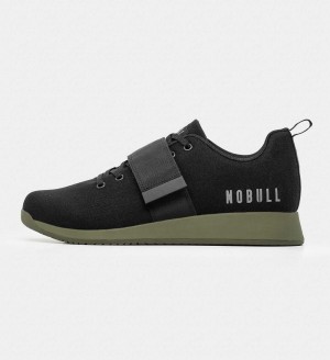 Men NOBULL Canvas Lifters Shoes Black Ivy | JDYLS-1520