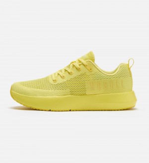 Men NOBULL DRIVE Mesh Training Shoes Bright Yellow | NEQLG-3540