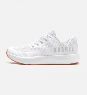 Men NOBULL DRIVE Mesh Training Shoes White | LMIRO-1264