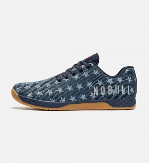 Men NOBULL Flag OUTWORK Training Shoes Navy | NHWFA-5287