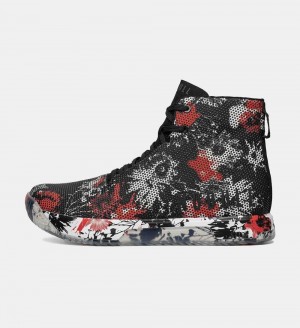 Men NOBULL Floral High-Top IMPACT Training Shoes Black Cactus Blossom | VTKFR-9421