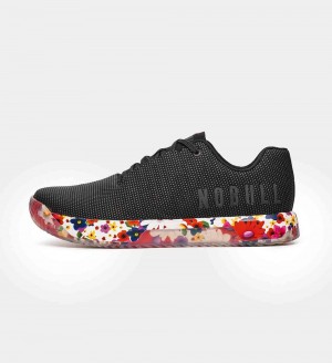 Men NOBULL Floral IMPACT Training Shoes Black Daisy | FKHZM-5976