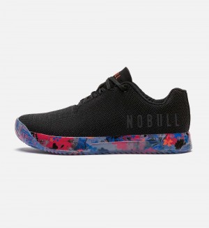 Men NOBULL Floral IMPACT Training Shoes Black Wild Flower | BFNHW-8546