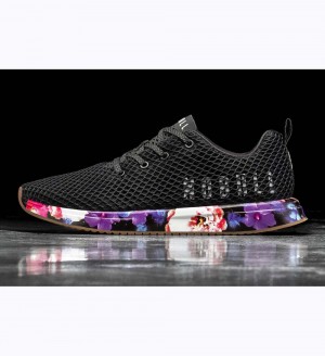 Men NOBULL Floral Mesh Running Shoes BLACK SPACE FLORAL | PYEFI-9021