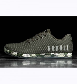 Men NOBULL Floral OUTWORK Training Shoes Green Succulent | FVRNL-3615