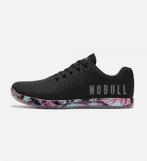 Men NOBULL Floral OUTWORK Training Shoes Black | YPOIQ-9415