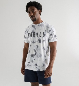 Men NOBULL Floral T-Shirt Grey Wild Flower | GOFAQ-1480