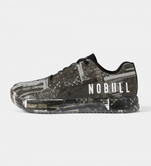 Men NOBULL Glitch IMPACT Training Shoes Green White | YUADP-8536