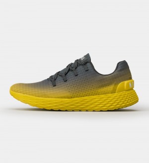 Men NOBULL Gradient ALLDAY Running Shoes Dark Grey Lemon Drop Gradient | GSKQL-7841