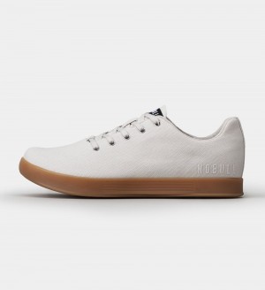 Men NOBULL Gum Canvas Training Shoes Ivory Gum | NXGDC-6902