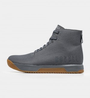 Men NOBULL Gum High-Top IMPACT Training Shoes Dark Grey Gum | KEZUT-8725