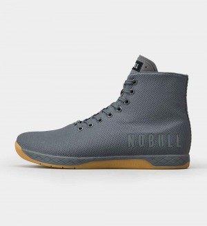 Men NOBULL Gum High-Top OUTWORK Training Shoes Dark Grey | GSAKH-2607