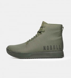 Men NOBULL High-Top IMPACT Training Shoes Green Forest | EBWPQ-8457