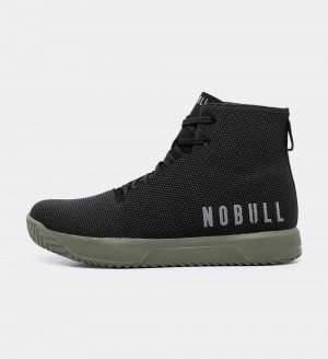 Men NOBULL High-Top IMPACT Training Shoes Black Ivy | KBEQF-7905