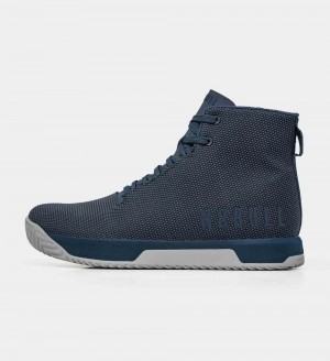 Men NOBULL High-Top IMPACT Training Shoes Navy Pink | HFGVA-6012