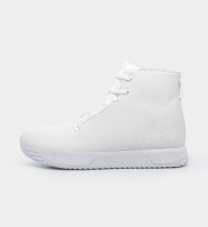 Men NOBULL High-Top IMPACT Training Shoes White | OJHQU-8156