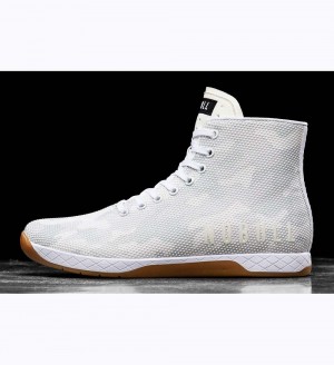 Men NOBULL High-Top OUTWORK Training Shoes White Camo | ELJHU-2813