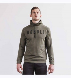 Men NOBULL Hoodie Army Green | EGCKV-3127