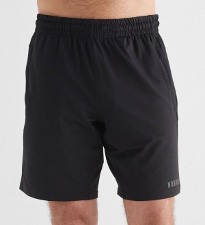 Men NOBULL Lightweight Knit 9" Shorts Black | PGHUM-4137