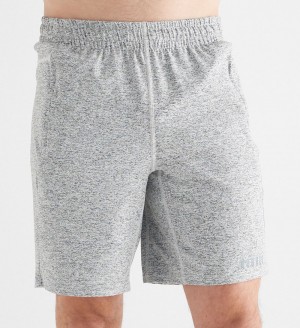 Men NOBULL Lightweight Knit 9" Shorts White Heather | RTVCO-2107