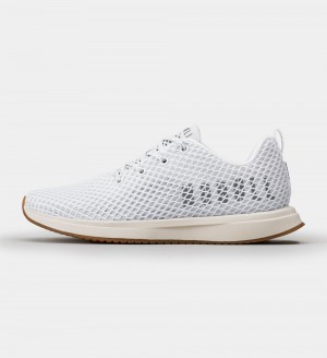 Men NOBULL Mesh Running Shoes White Ivory | ZRGTV-8975