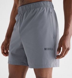 Men NOBULL Micro Ripstop 6" Shorts Dark Grey | EMNAZ-8091