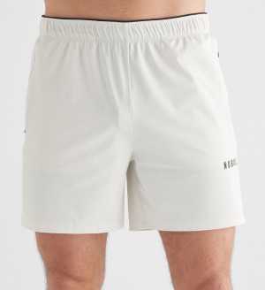 Men NOBULL Micro Ripstop 6" Shorts White | ZPFWM-2843