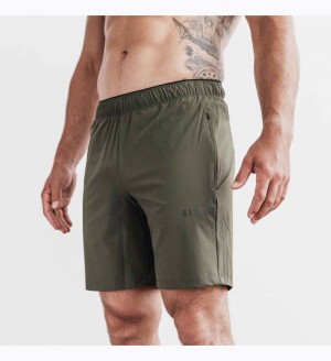 Men NOBULL Micro Ripstop 8" Shorts Army Green | CEIGO-9841