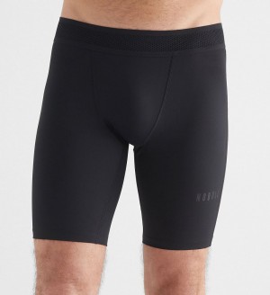 Men NOBULL Midweight Compression 9" Shorts Black | OWMJT-9830