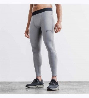 Men NOBULL Midweight Compression Tight 27" Pants Dark Grey | ULRWP-7512