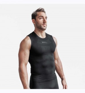 Men NOBULL Midweight Seamless Compression Sleeveless Tanks Black | MZHYL-2694