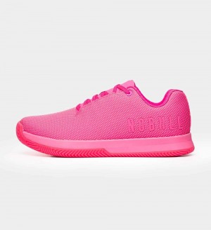 Men NOBULL Neon Court Training Shoes Neon Pink | MAWBQ-2085