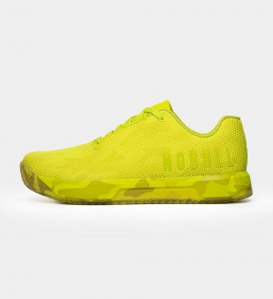 Men NOBULL Neon IMPACT Training Shoes Neon Lime Camo | DZSAE-4708