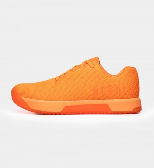 Men NOBULL Neon IMPACT Training Shoes Neon Orange | BFVWR-6741