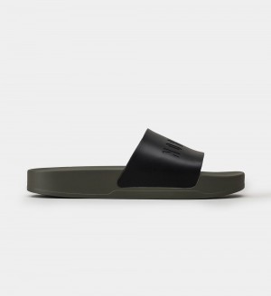 Men NOBULL Slides Black Ivy | QLBRC-9476