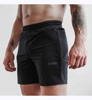 Men NOBULL Solid Stretch 7" Shorts Black | ZFATX-6510