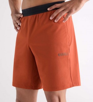 Men NOBULL Solid Stretch 9" Shorts Orange | JSXPZ-9320