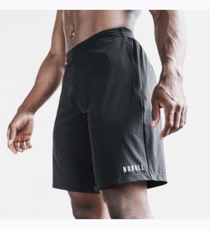 Men NOBULL Stretch Woven 9" Shorts Black | WIZTP-8756