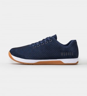 Men NOBULL Suede Training Shoes Navy | RZFYT-8709