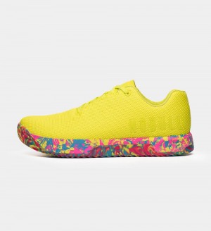 Men NOBULL Swirl IMPACT Training Shoes Neon Lime Swirl | EJXIP-0934