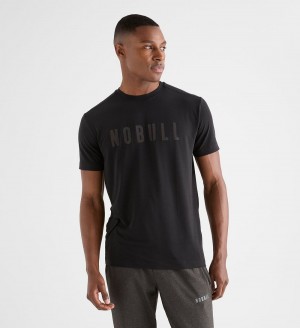 Men NOBULL T-Shirt Black | HWNUL-3965