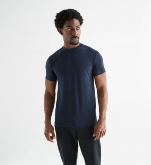 Men NOBULL T-Shirt Night Navy | QYUCX-8019