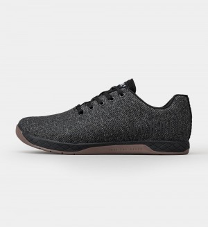 Men NOBULL Training Shoes Black Heather Dark Gum | XTQBK-8425