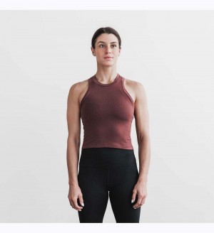 Women NOBULL Blended Merino Wool Tanks Green | QTLJR-6521