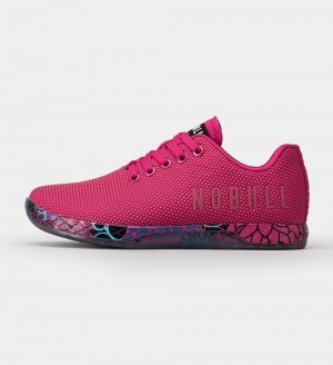 Women NOBULL Floral OUTWORK Training Shoes Pink Red Succulent | QZYOU-0154