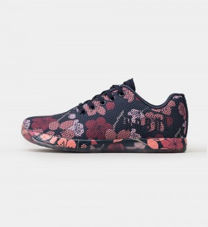 Women NOBULL Floral OUTWORK Training Shoes Navy Cherry Blossom | WMZYQ-8372